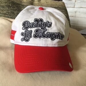 Daddy's Lil Monster Two-Tone Baseball Cap - White & Red